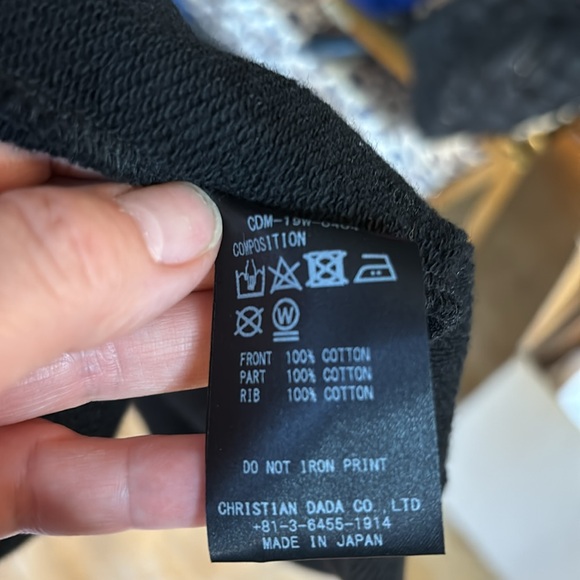 Christian Dada graphic print oversized hoodie, black size 46 - Picture 9 of 9